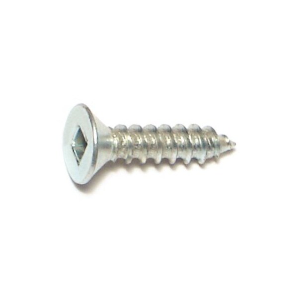 Midwest Fastener Sheet Metal Screw, #6 x 5/8 in, Zinc Plated Steel Flat Head Square Drive, 100 PK 08603 - main